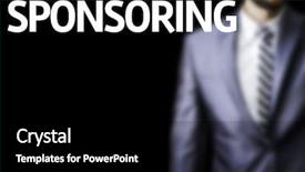  Presentation with sponsoring - Slides with sponsor - sponsoring written on a board background and a black colored foreground