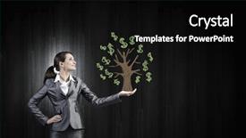  Presentation with money tree - Presentation theme featuring  background and a  colored foreground