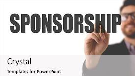  Presentation with sponsorship - Audience pleasing PPT theme consisting of charitable event - sponsorship backdrop and a white colored foreground
