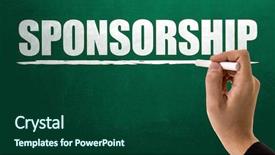  Presentation with sponsorship - PPT layouts with charitable event - sponsorship background and a forest green colored foreground