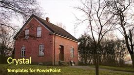  Presentation with brick - Amazing theme having spook house - old brick building backdrop and a tawny brown colored foreground