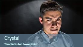  Presentation with spooky - Slide set enhanced with spooky businessman background and a ocean colored foreground