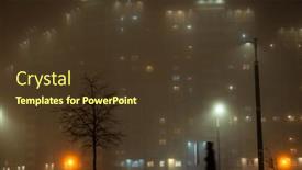  Presentation with spooky - Theme featuring spooky-evening-with-dense-fog background and a tawny brown colored foreground