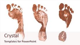  Presentation with spooky - PPT theme consisting of spooky foot prints background and a lemonade colored foreground