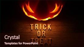  Presentation with spooky - Colorful PPT theme enhanced with spooky halloween background with jack o lantern - trick or treat backdrop and a wine colored foreground