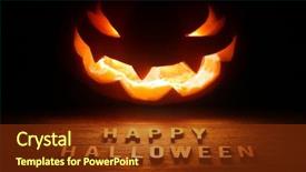  Presentation with spooky - Amazing theme having spooky halloween background with jack backdrop and a tawny brown colored foreground