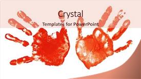  Presentation with spooky - PPT layouts featuring spooky hands print isolated background and a coral colored foreground