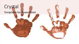  Presentation with spooky - Audience pleasing slides consisting of spooky hands prints backdrop and a lemonade colored foreground