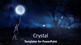  Presentation with media image - Beautiful presentation design featuring spooky-night-image-mixed-media backdrop and a wine colored foreground