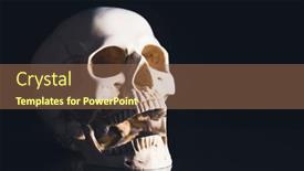  Presentation with spooky - Theme having spooky-skull-for-halloween-horror background and a coral colored foreground