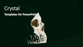  Presentation with spooky - Slide set having spooky-skull-for-halloween-horror background and a black colored foreground