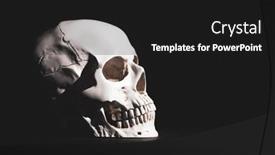  Presentation with spooky - Presentation theme with spooky-skull-for-halloween-horror background and a black colored foreground