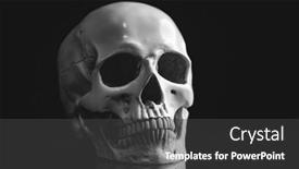  Presentation with spooky - PPT theme featuring spooky-skull-for-halloween-horror background and a dark gray colored foreground