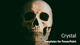 Presentation with spooky - Theme featuring spooky-skull-for-halloween-horror background and a black colored foreground