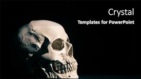  Presentation with spooky - Theme having spooky-skull-for-halloween-horror background and a black colored foreground