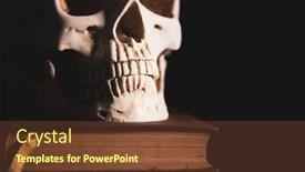  Presentation with spooky - Theme enhanced with spooky-skull-for-halloween background and a tawny brown colored foreground