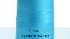  Presentation with thread - PPT theme featuring spool-of-sewing-thread background and a light blue colored foreground