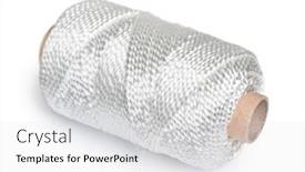  Presentation with thread - Cool new presentation design with spool-of-thread-isolated backdrop and a light gray colored foreground