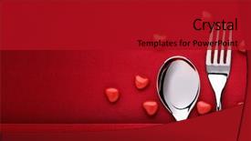  Presentation with decoration - Beautiful slides featuring fork spoon - table decoration valentine's day table backdrop and a crimson colored foreground