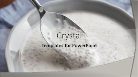  Presentation with seed - Amazing slide set having bowl with delicious chia backdrop and a light gray colored foreground