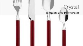  Presentation with spoon - PPT layouts with spoon-and-folk-isolated background and a white colored foreground