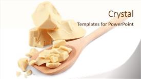  Presentation with cocoa - Cool new slide deck with spoon and pieces of cocoa backdrop and a cream colored foreground