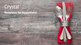  Presentation with christmas holidays - Amazing presentation theme having spoon fork knife - christmas table place setting holidays backdrop and a gray colored foreground