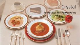  Presentation with provencal cuisine - Amazing theme having spoon fork knife - delicious cuisine backdrop and a soft green colored foreground