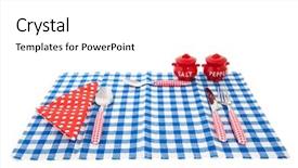  Presentation with table salt - Audience pleasing PPT layouts consisting of spoon fork knife - table with cutlery napkin pepper backdrop and a white colored foreground