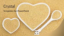  Presentation with millet - Beautiful presentation featuring spoon forming an abstract background backdrop and a yellow colored foreground