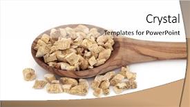  Presentation with chinese medicine - Slide set enhanced with spoon over white background ren background and a white colored foreground