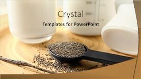  Presentation with pudding - Slides consisting of spoon-with-chia-seeds background and a lemonade colored foreground