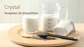  Presentation with pudding - Slides featuring spoon-with-chia-seeds background and a cream colored foreground