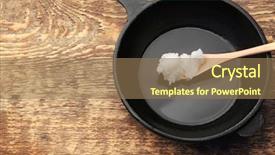  Presentation with coconut oil - Beautiful slide set featuring spoon with coconut oil backdrop and a coral colored foreground