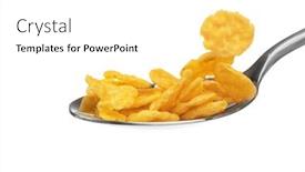  Presentation with spoon - Audience pleasing slide deck consisting of spoon-with-cornflakes-isolated backdrop and a  colored foreground