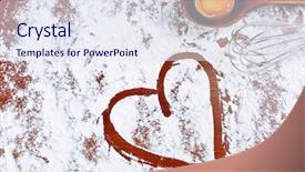  Presentation with egg - PPT theme having spoon with egg and corolla background and a sky blue colored foreground