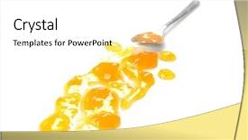  Presentation with jam - Presentation design consisting of spoon with sweet jam background and a white colored foreground