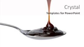  Presentation with oyster - Slide deck having spoon-with-thick-brown-oyster background and a  colored foreground