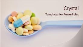  Presentation with drug addiction - Presentation featuring spoon with various drugs background and a lemonade colored foreground