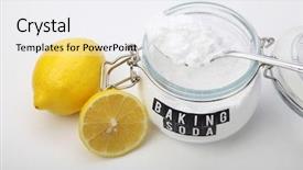  Presentation with holistic - PPT layouts consisting of spoonful of baking soda background and a white colored foreground