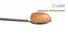  Presentation with peanut butter - Theme enhanced with spoonful-of-creamy-peanut-butter background and a white colored foreground