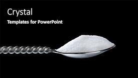  Presentation with sugar - Presentation theme having spoonful-of-granulated-sugar background and a black colored foreground