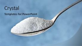  Presentation with pastel - Cool new presentation with spoonful of sugar with blurred pastel blue background backdrop and a light blue colored foreground