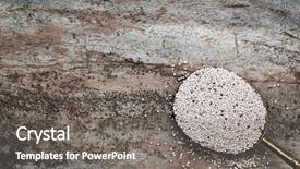  Presentation with seeds - Amazing PPT theme having spoonful of white chia seeds backdrop and a gray colored foreground