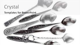 Presentation with white - Audience pleasing PPT layouts consisting of spoons-isolated-on-white backdrop and a white colored foreground