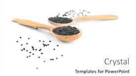  Presentation with lentils - Slides with spoons-with-healthy-lentils-isolated background and a white colored foreground