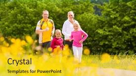  Presentation with girls running - Amazing slide set having sport and better fitness backdrop and a  colored foreground