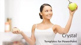  Presentation with woman sport - Cool new PPT layouts with sport and diet concept - sporty backdrop and a lemonade colored foreground