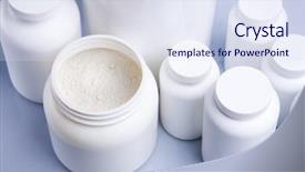  Presentation with supplement - Audience pleasing presentation theme consisting of sport and fitness supplement backdrop and a sky blue colored foreground