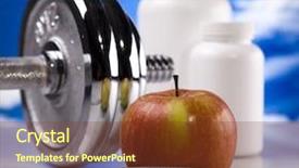  Presentation with supplement - Colorful PPT layouts enhanced with sport and fitness supplement backdrop and a tawny brown colored foreground